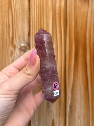 Strawberry Quartz Double-Terminated Point (Opt 69)