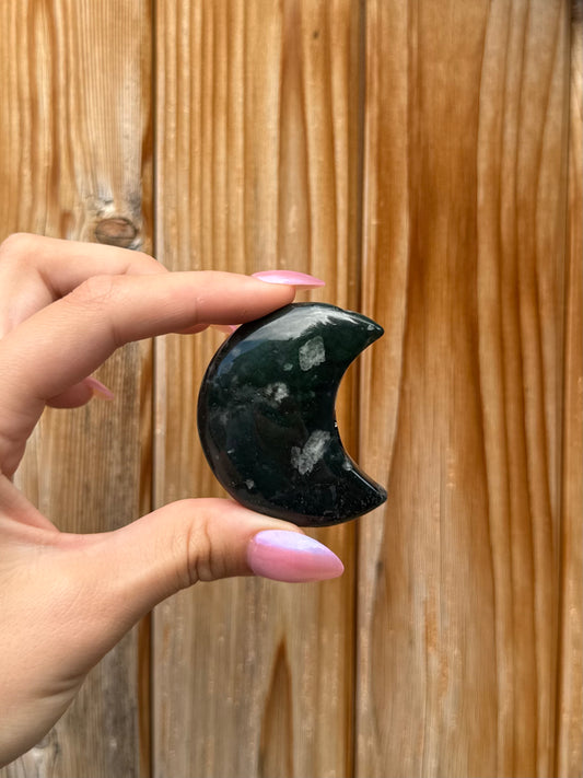 Moss Agate Mini Moon (Opt 89)