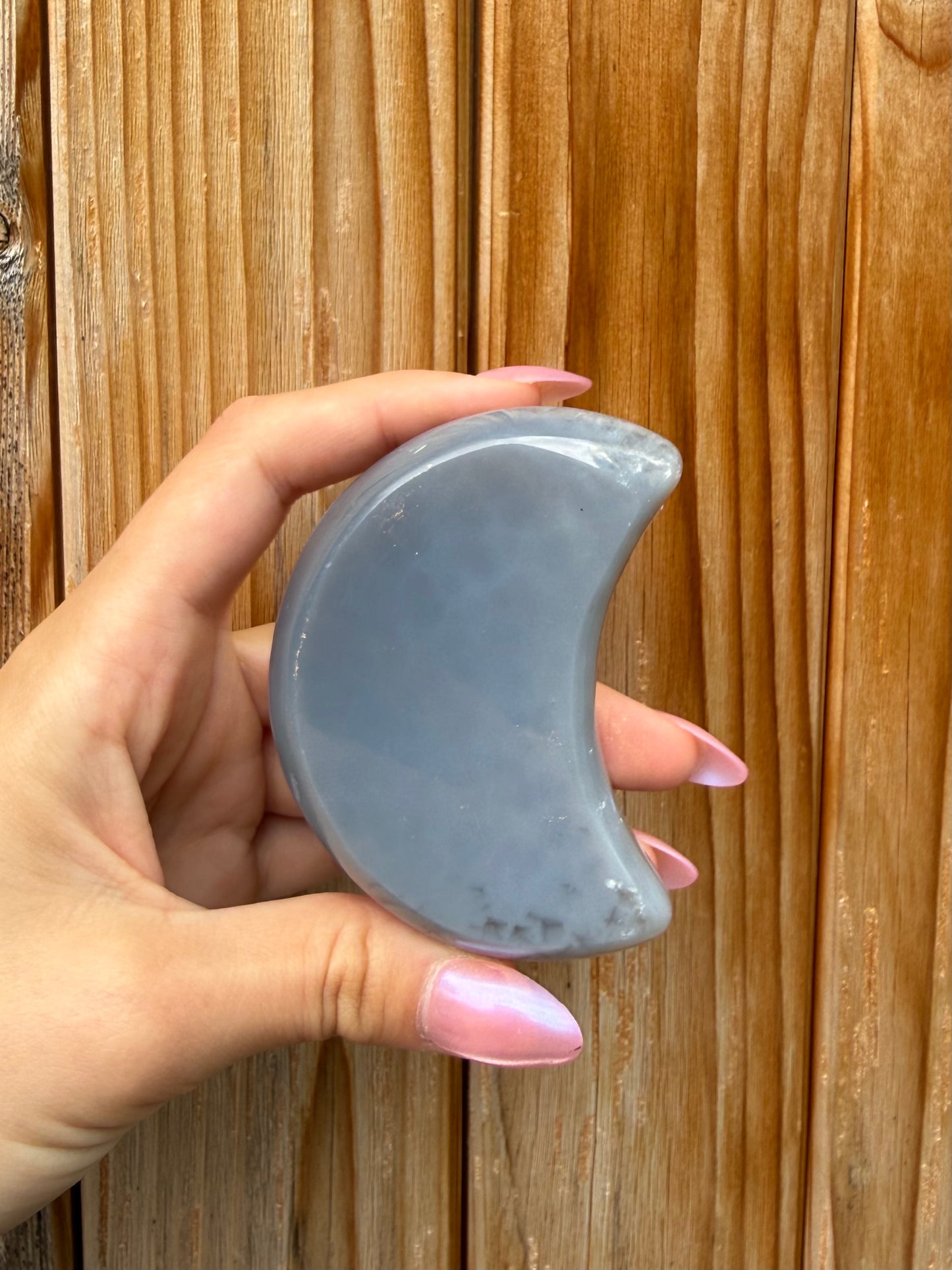 Druzy Agate Moon with Stand (Opt 51)