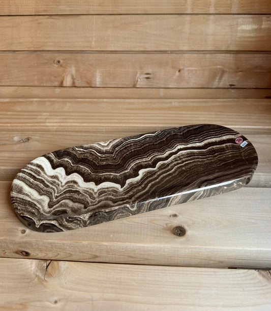 Chocolate Onyx Oval Dish (Opt 74)