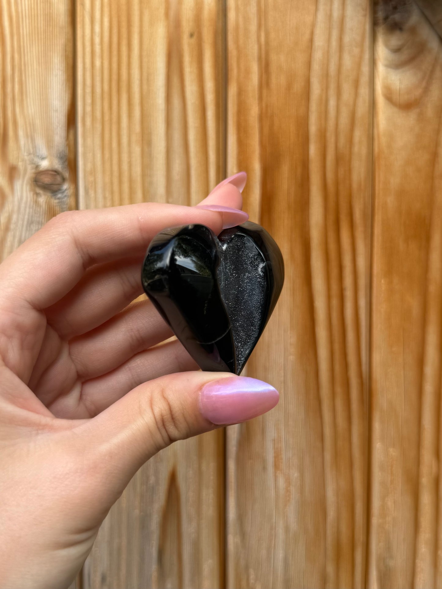 Druzy Onyx Heart (Opt 7)