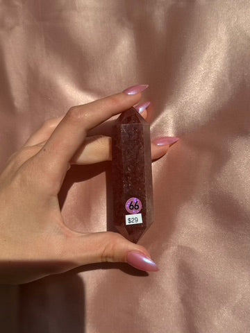Strawberry Quartz Double-Terminated Point (Opt 66)