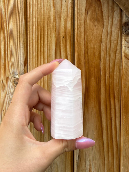 Pink Mangano Calcite Tower (Opt 34)