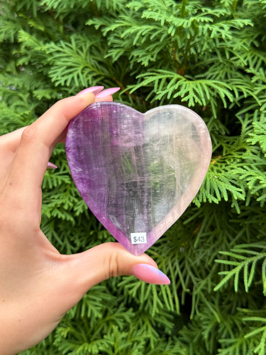 Rainbow Fluorite Heart Bowl