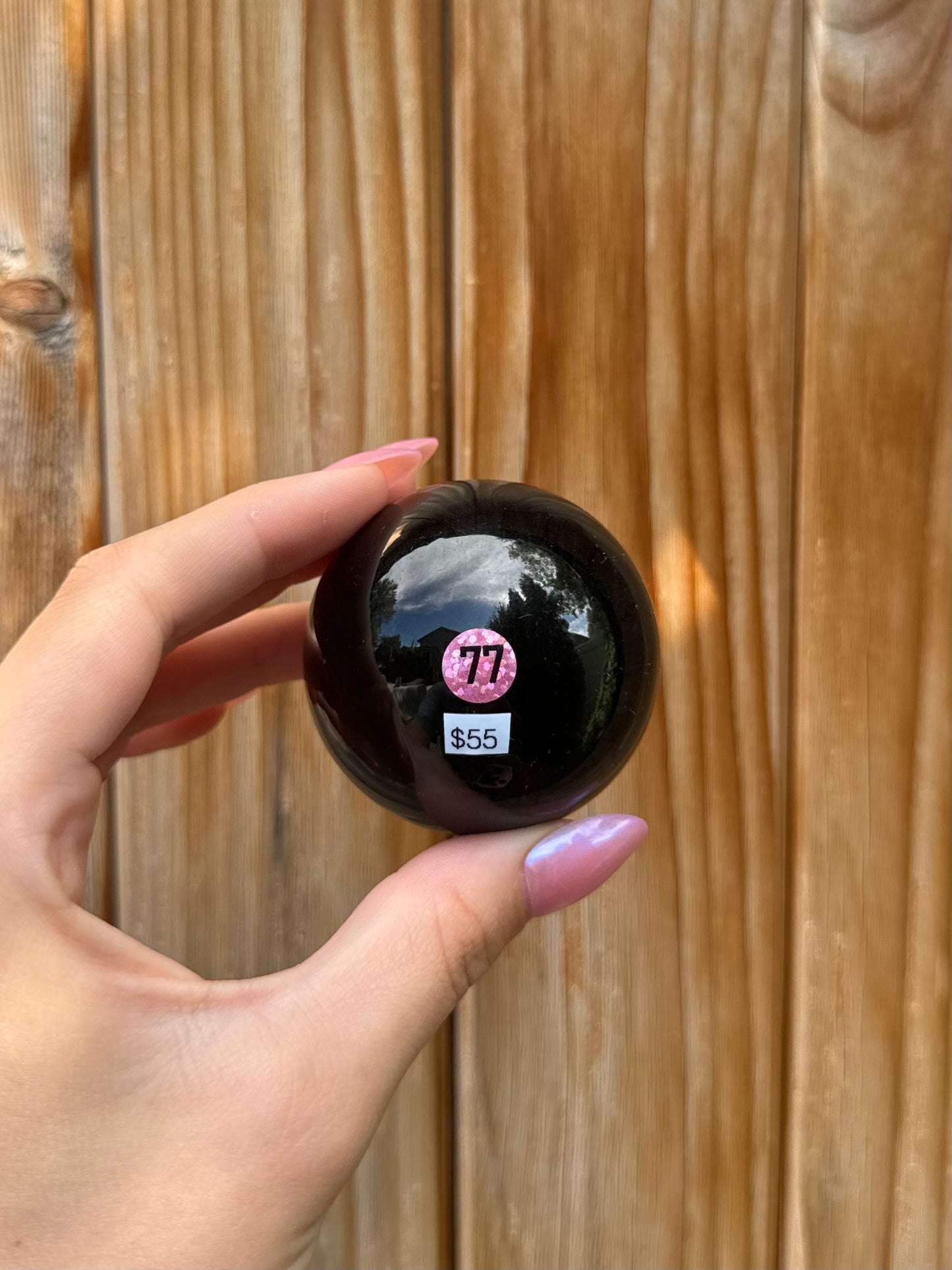 Silver Sheen Obsidian Sphere (Opt 77)