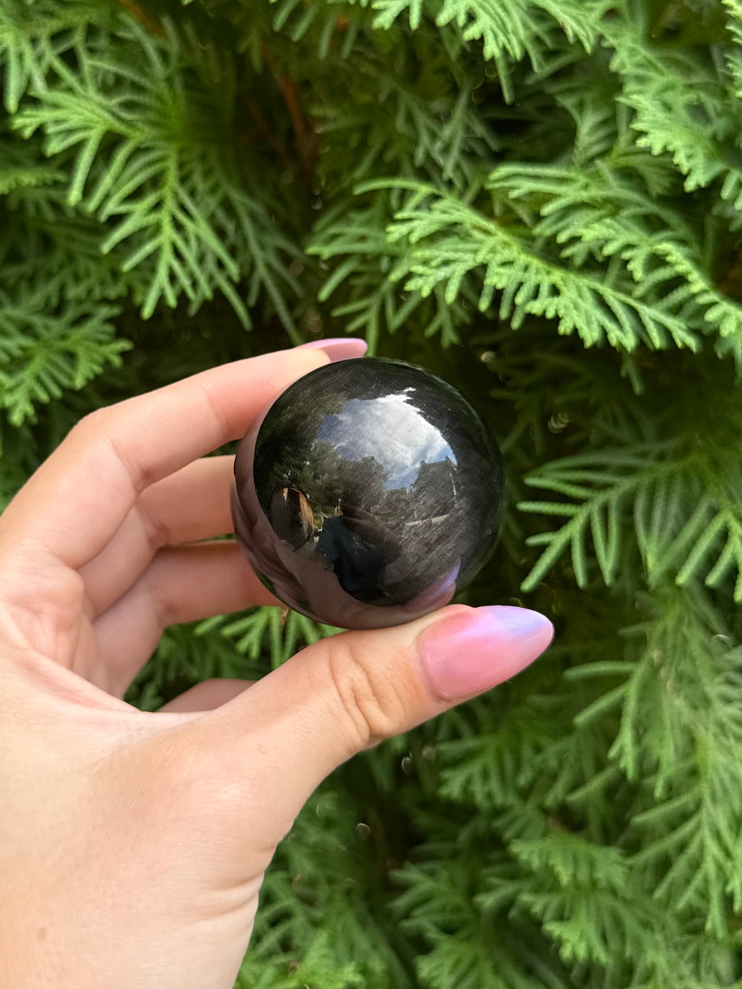 Silver Sheen Obsidian Sphere (Opt 76)