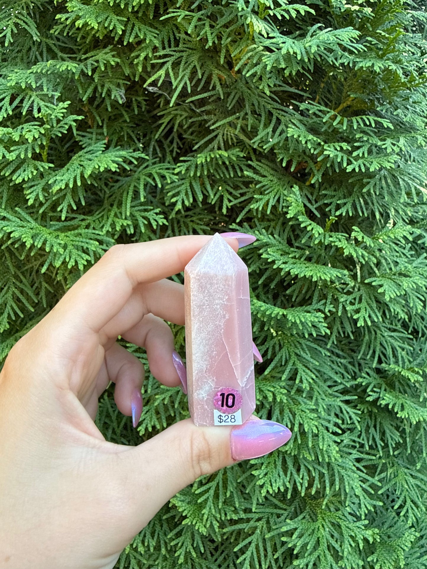 Pink Opal Obelisk Mini Tower (Opt 10)
