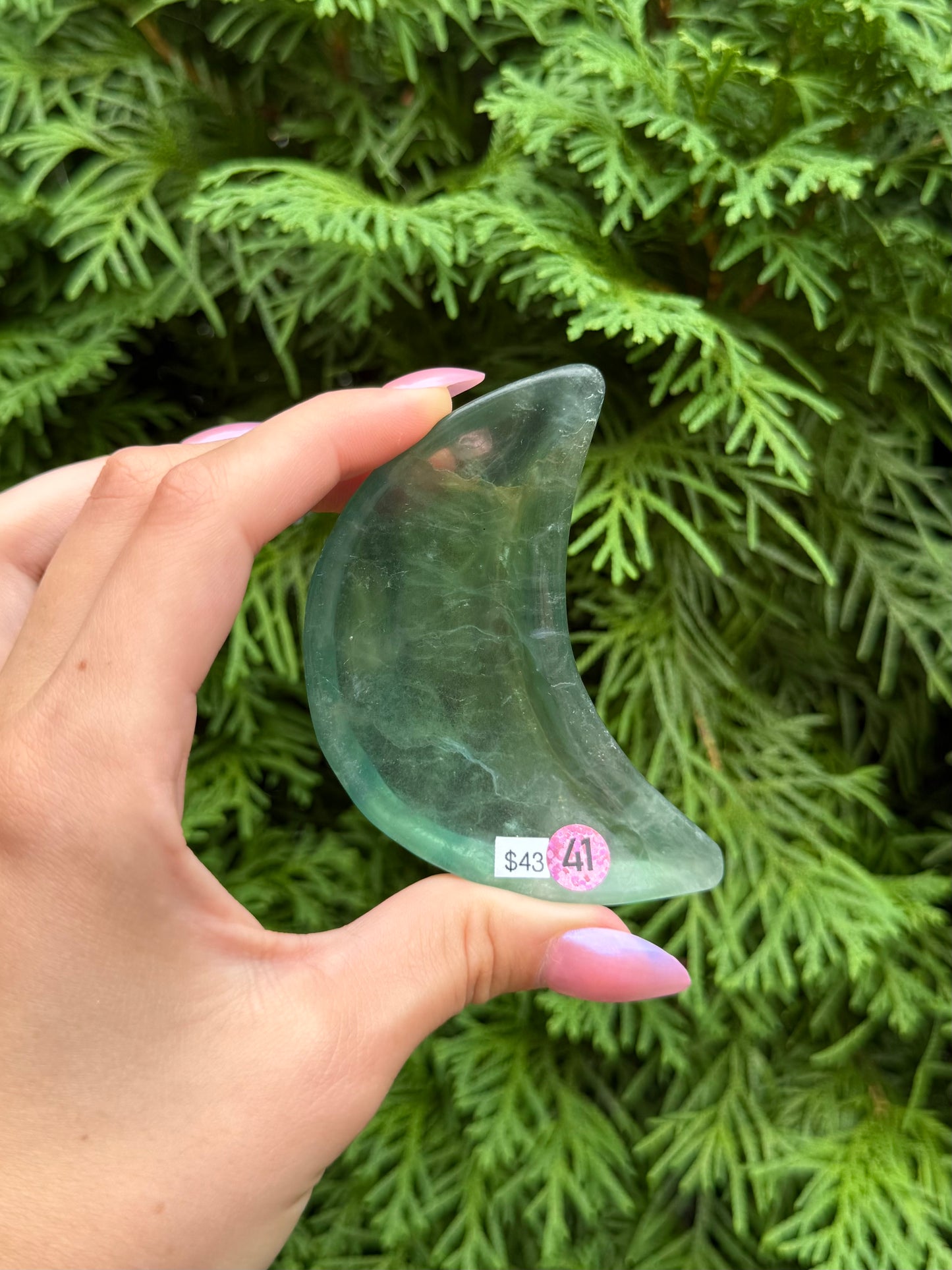 Rainbow Fluorite Moon Bowl (Opt 41)