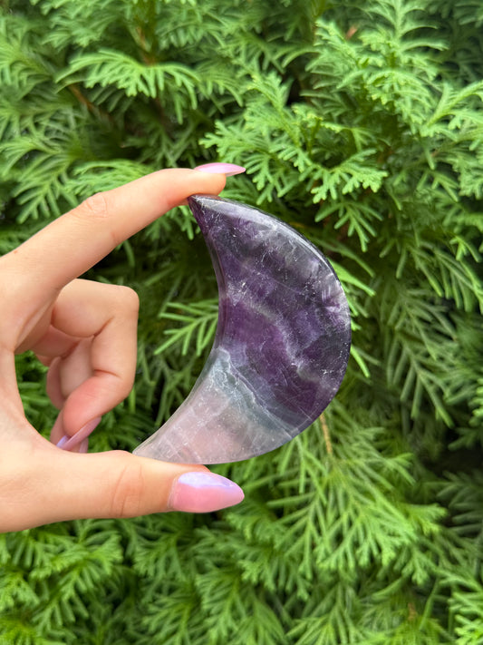 Rainbow Fluorite Moon Bowl (Opt 42)