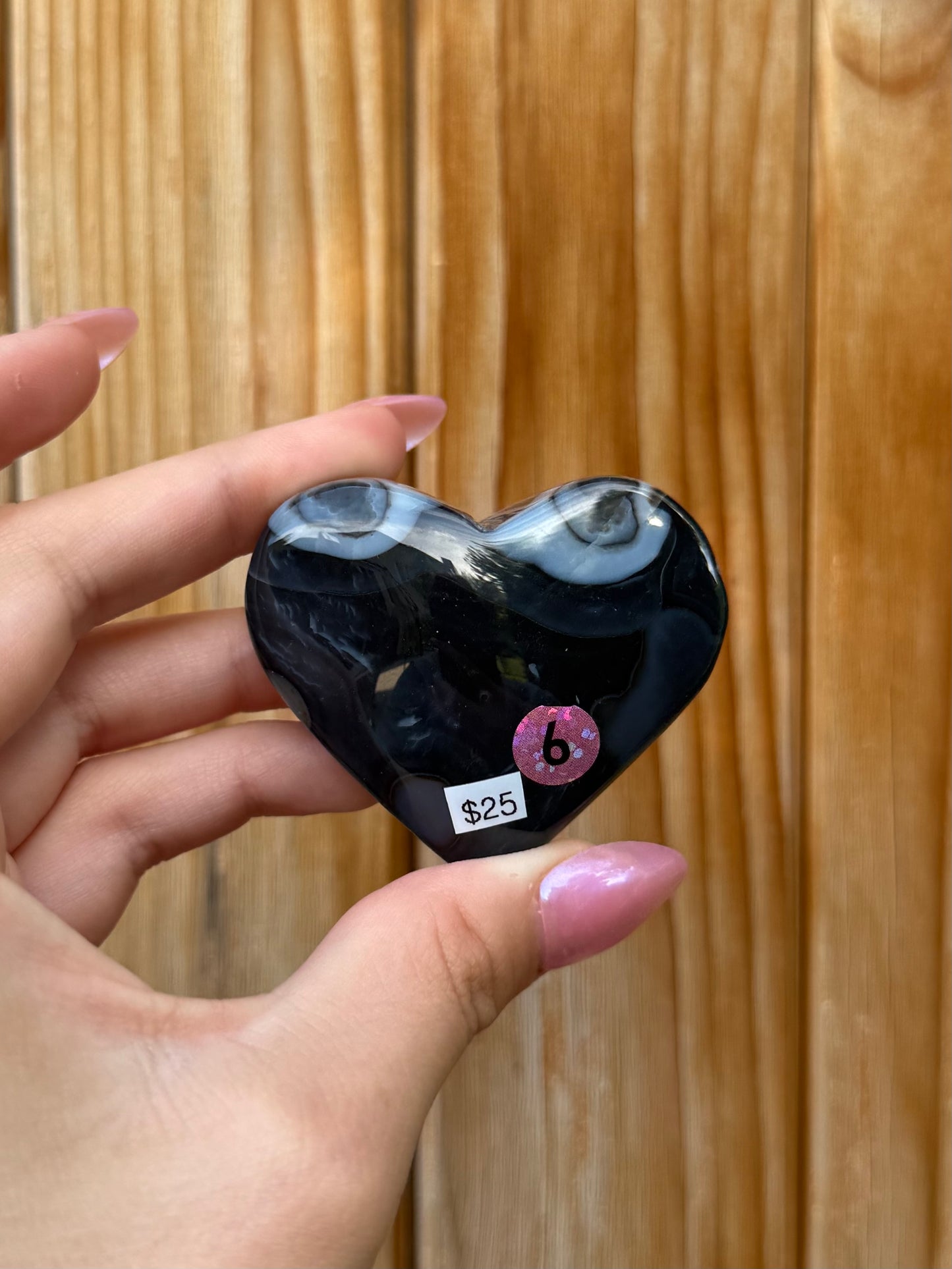 Druzy Onyx Heart (Opt 6)