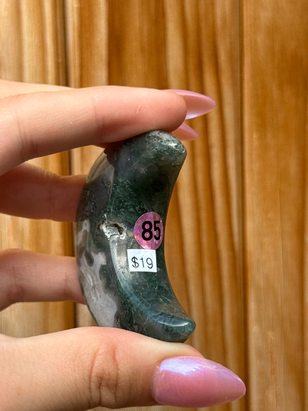 Moss Agate Mini Moon (Opt 85)
