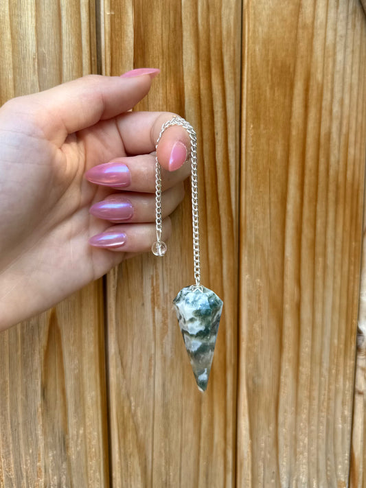 Moss Agate Pendulum